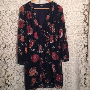 Navy BlueLarge Maroon/Muave flower